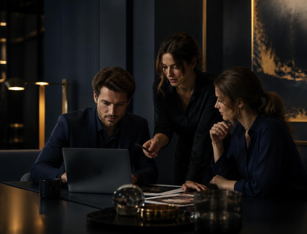 Equipe da Faz.IA trabalhando com um cliente